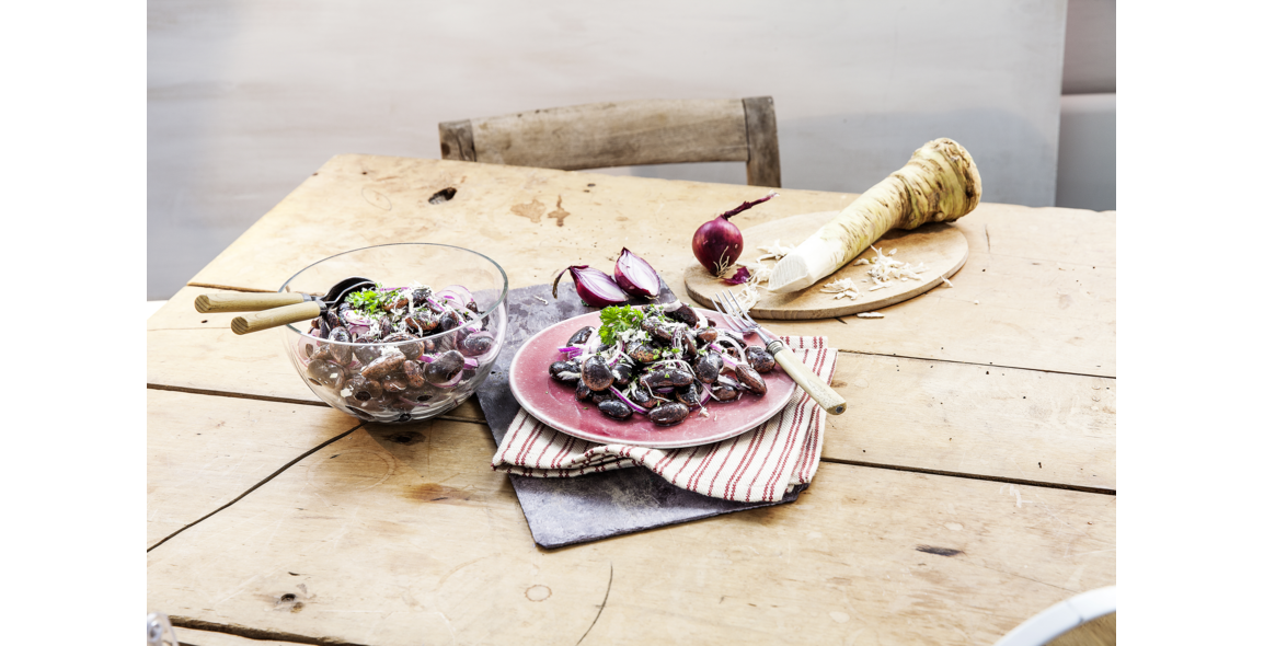 Bohnensalat mit Kürbiskernöl