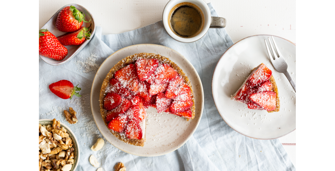 No-bake-Törtchen mit Erdbeeren