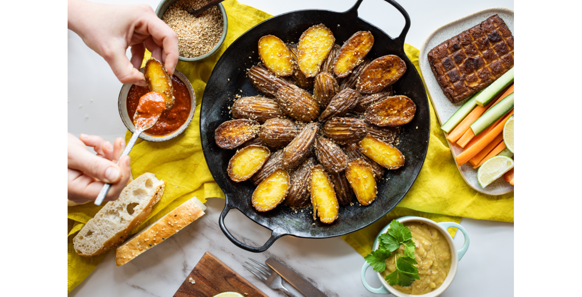 Grillkartoffeln mit BBQ-Tofu