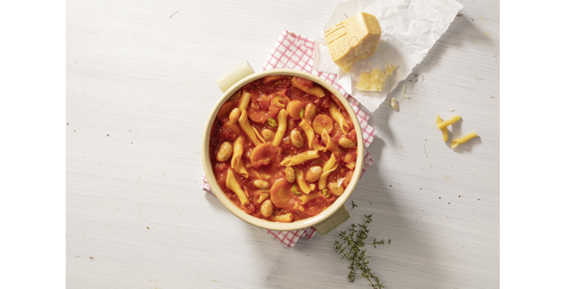 Italienische Minestrone mit Borlotti Bohnen