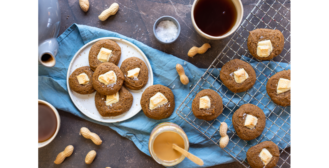 Erdnuss Miso Cookies