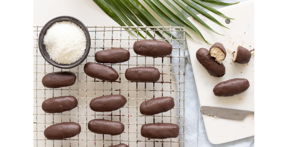 Kokos-Happen mit Zartbitterschokolade