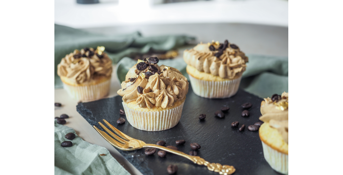 Haselnuss-Cupcakes mit Kaffee-Buttercreme