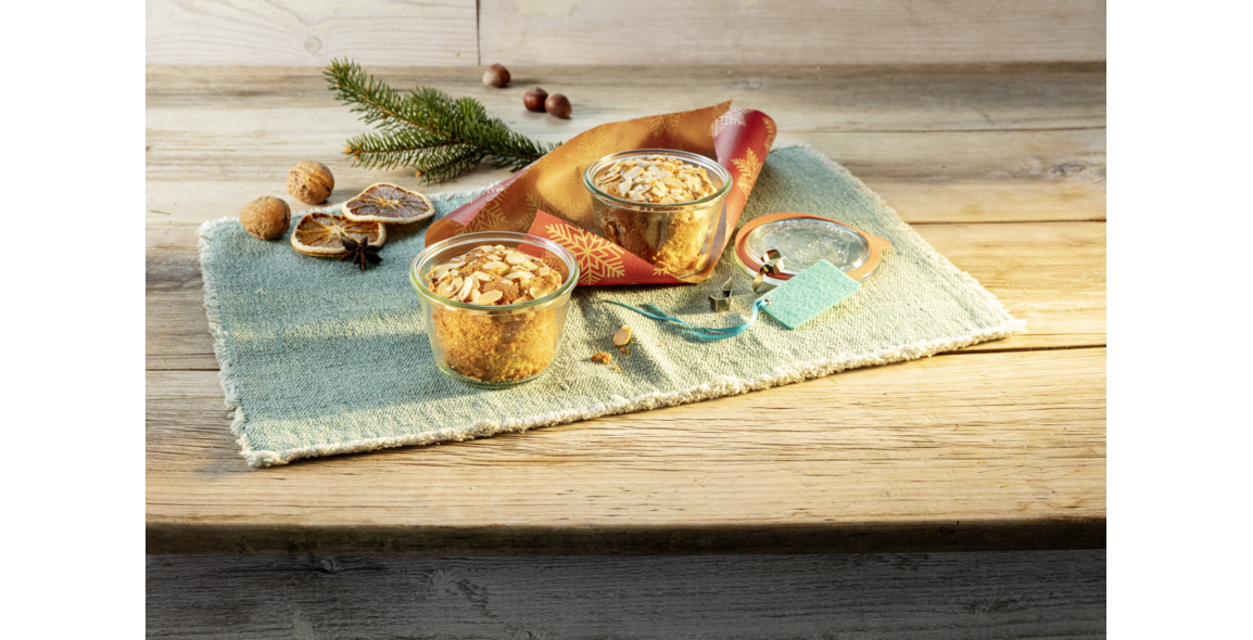 Orangen-Marzipan-Kuchen im Glas