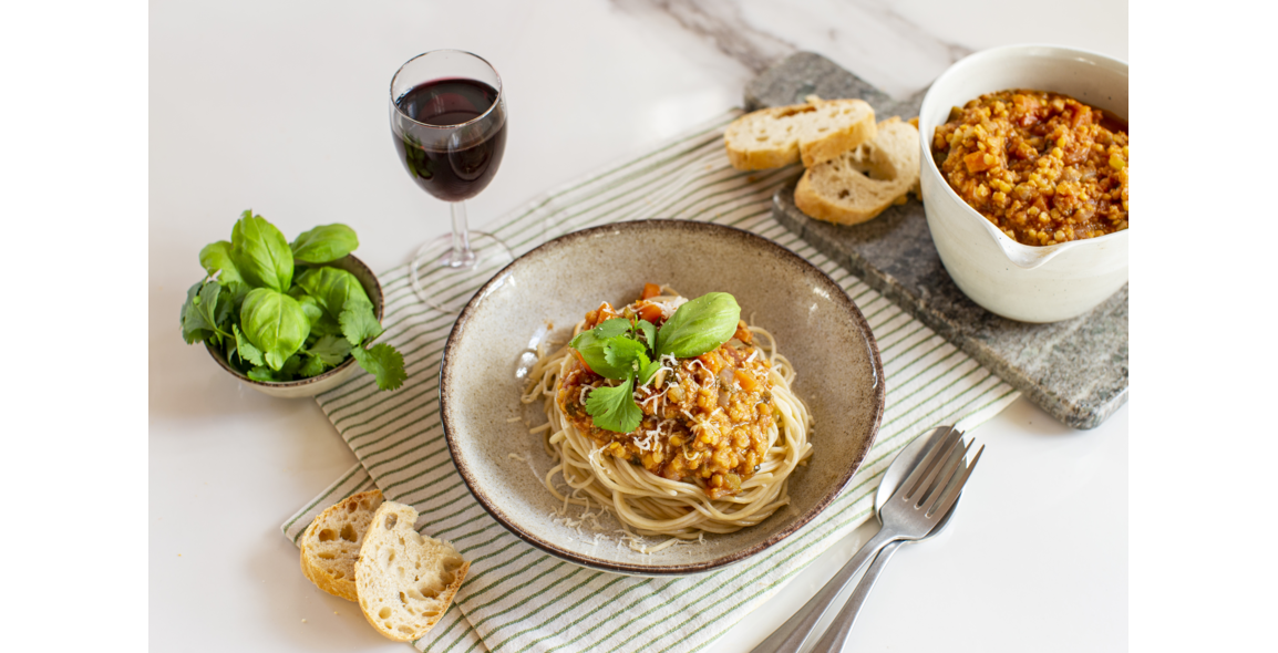 Vegane Bolognese mit Linsen