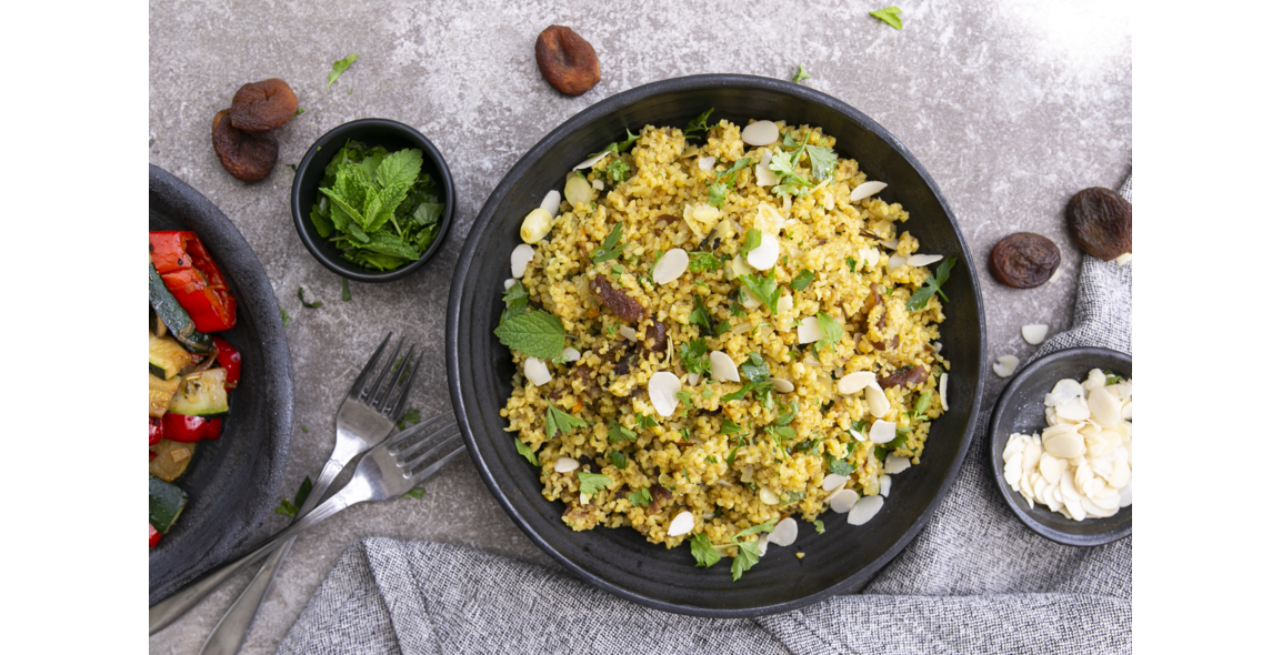 Bulgur mit getrockneten Aprikosen