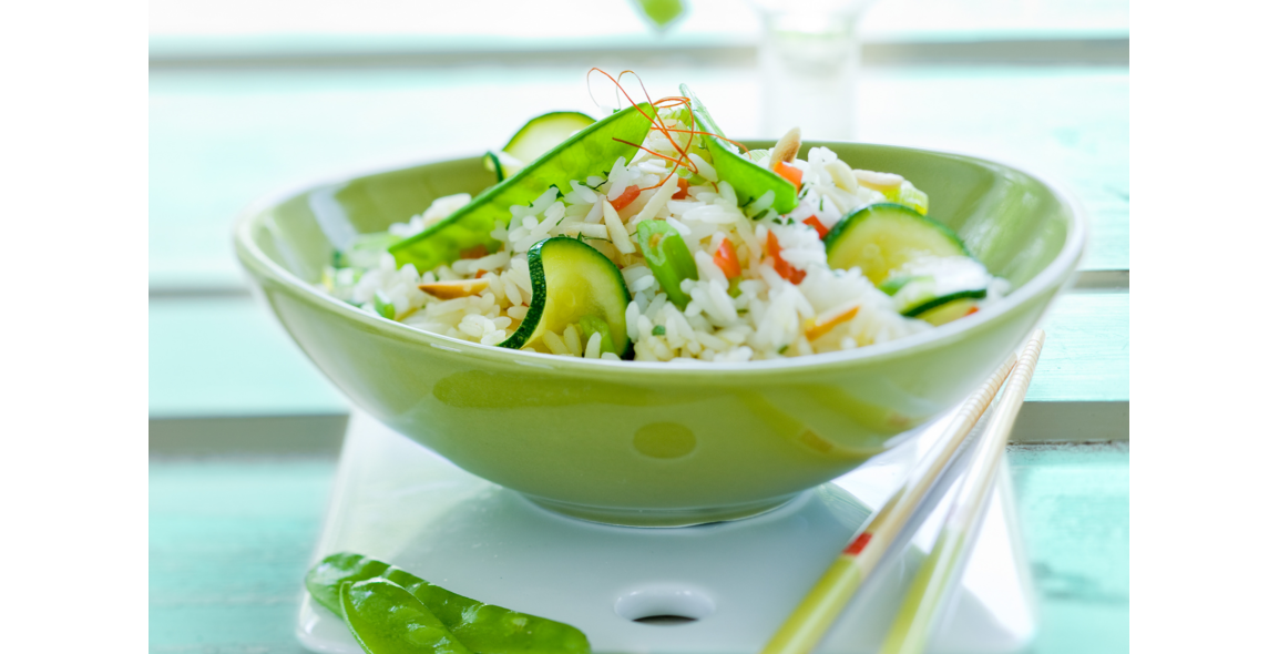 Reissalat mit Gemüse