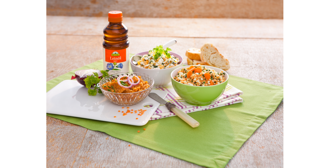 Linsenaufstrich mit Leinöl