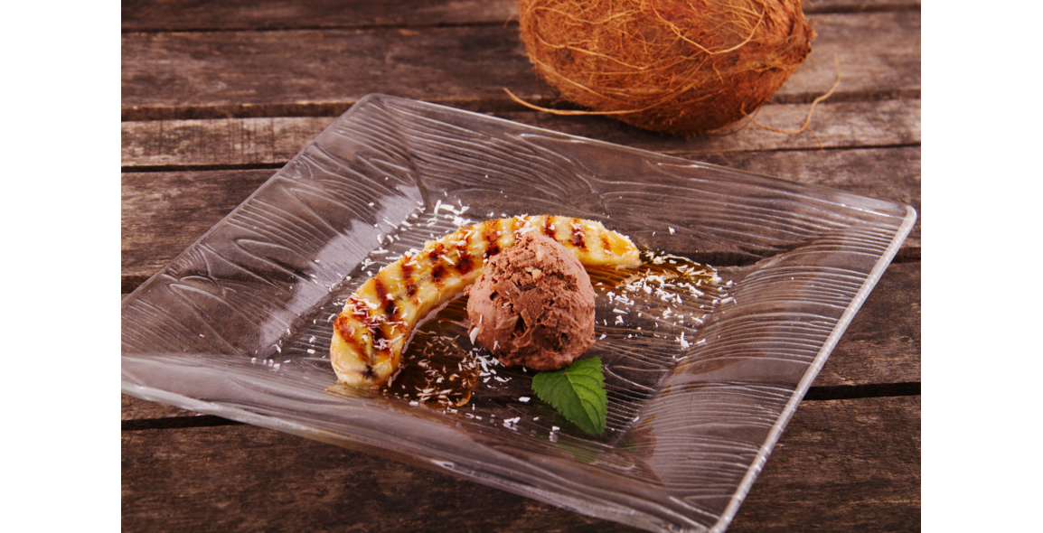 Gegrillte Banane mit Samba-Kokos-Eiscreme