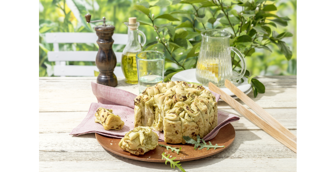 Zupfbrot mit Pesto