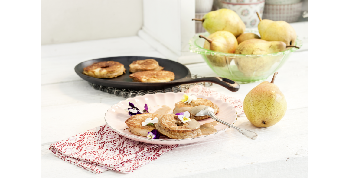 Gebackene Birnenringe