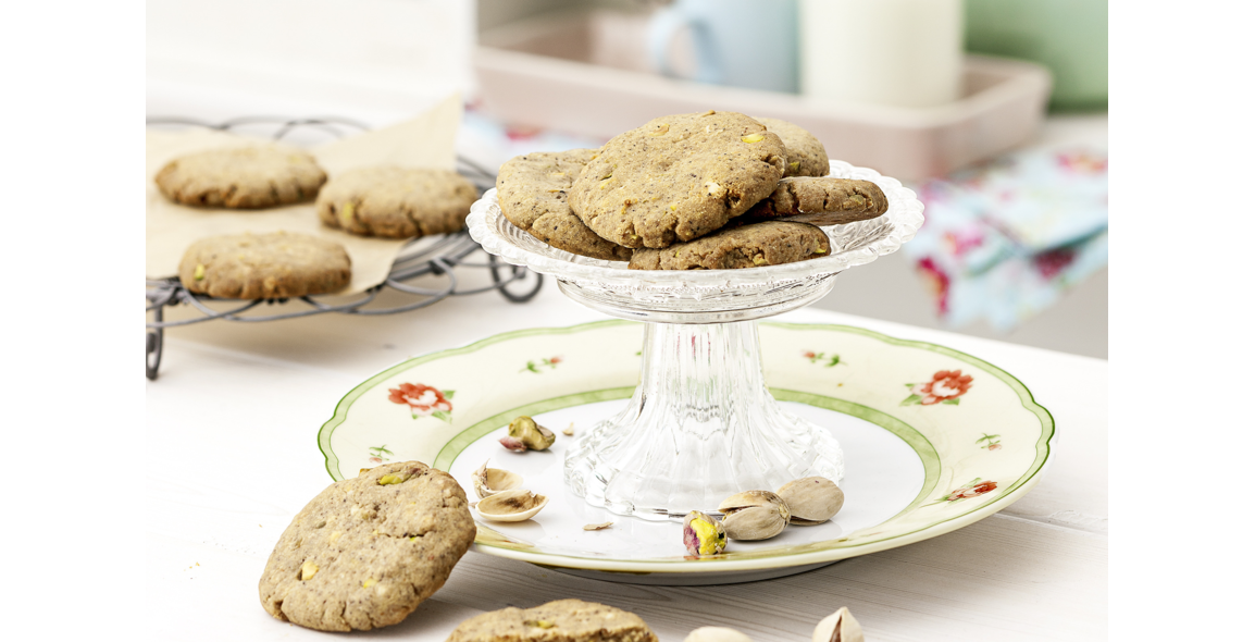 Weiße Schokolade Cookies mit Pistazien