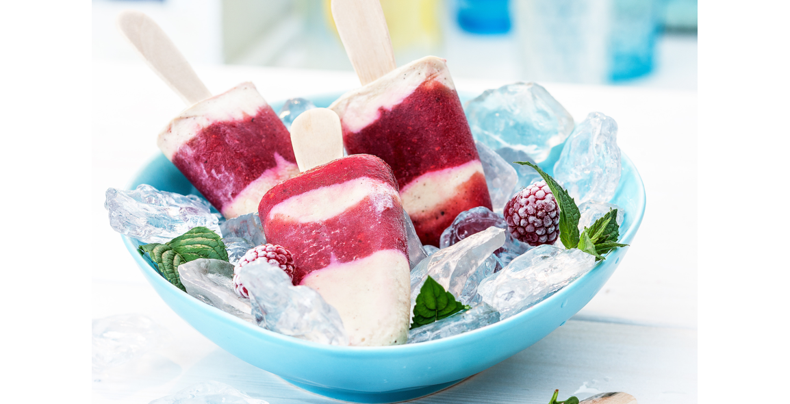 Rot-weiße Eis-Raketen