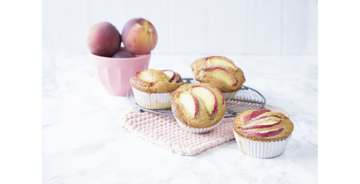 Kokosblüten-Pfirsich-Muffins