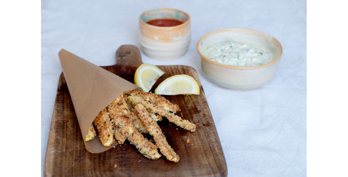 Zucchini-Pommes im Ofen gebacken