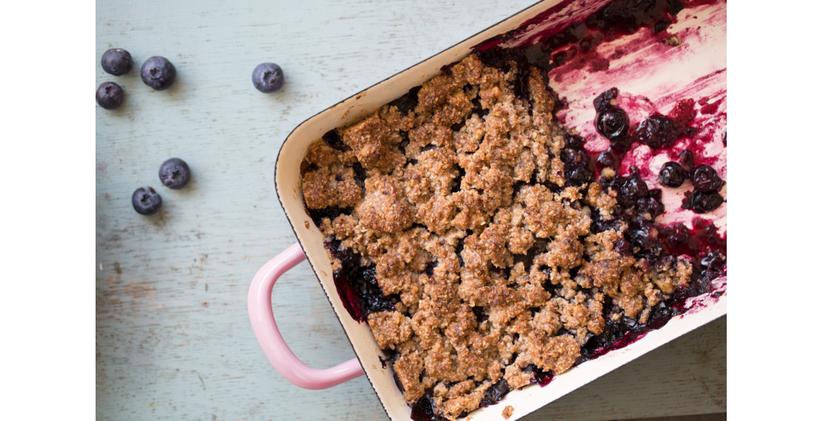 Nuss-Blaubeer-Crumble
