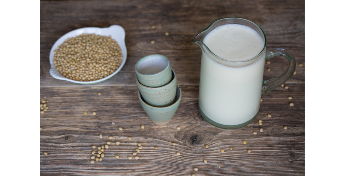 Selbstgemachter Sojadrink