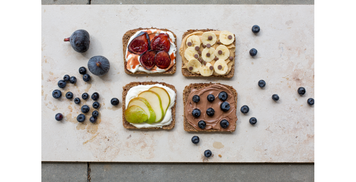 Bunte Frühstücksbrote