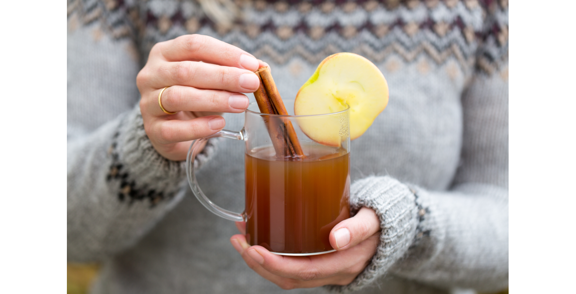 Heißer Apfel-Cider mit Rapunzel Birnen-Apfel-Kraut