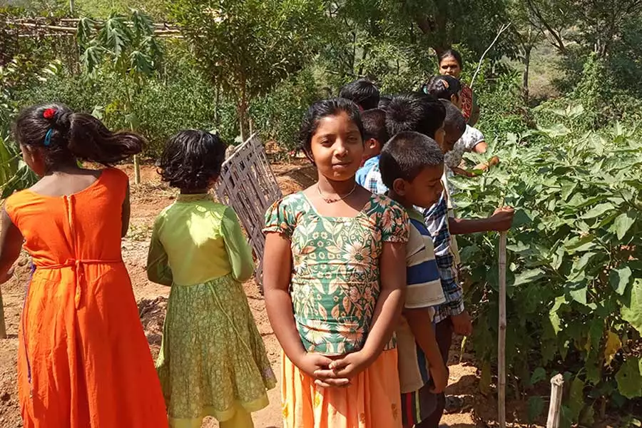 Die Kinder lernen im Bio-Schulgarten den achtsamen Umgang mit natürlichen Ressourcen.