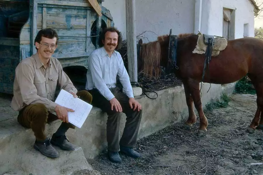 Joseph Wilhelm (r.) mit dem niederländischen Bio-Berater Bo van Elzakker während einer Türkei-Reise 1986.