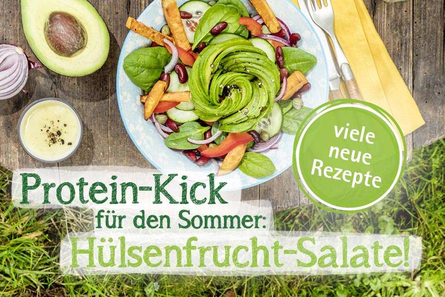 Sommersalate mit Hülsenfrüchten