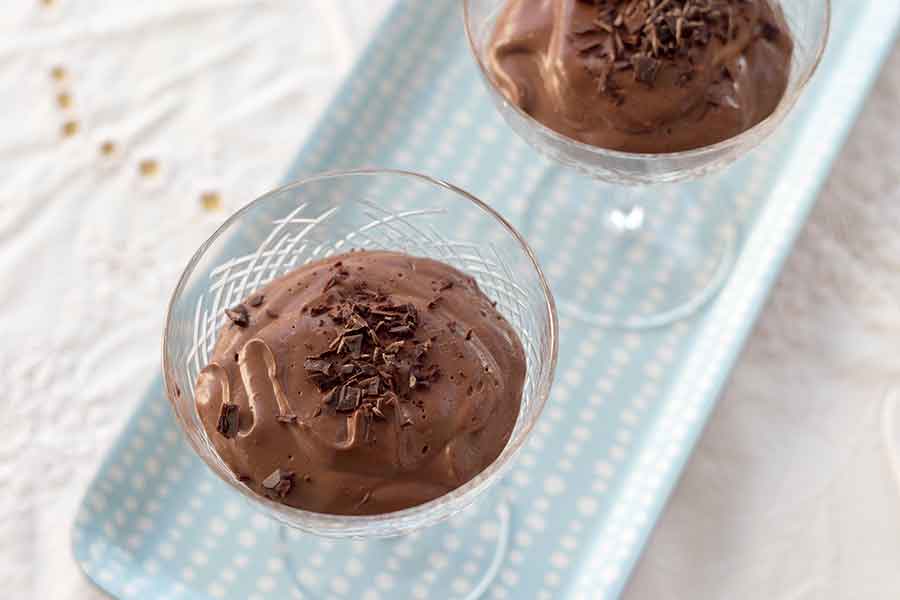Dunkle Mousse au Chocolat