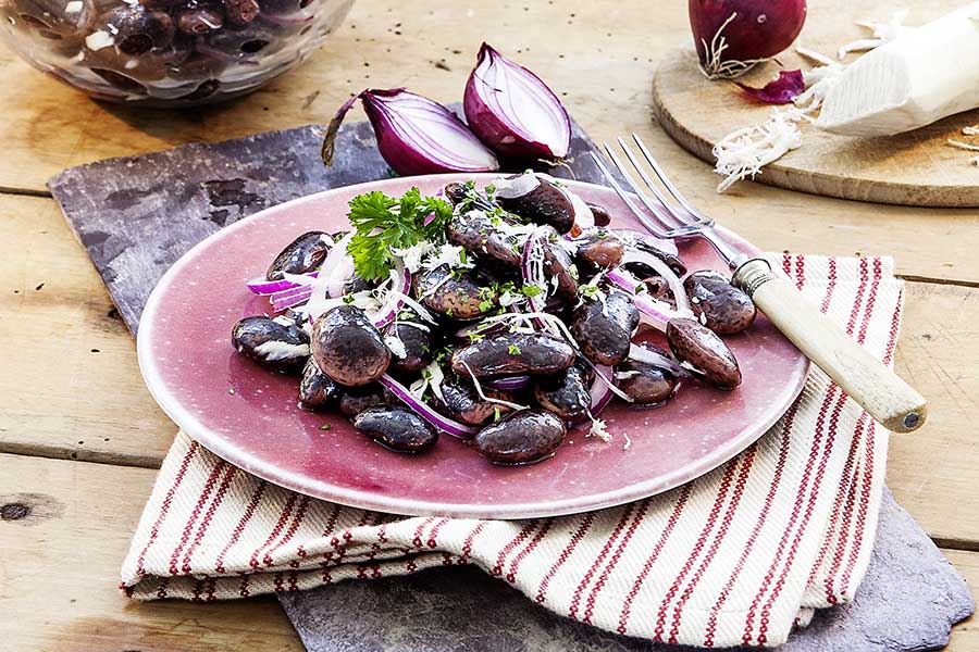 Bohnensalat mit Kürbiskernöl