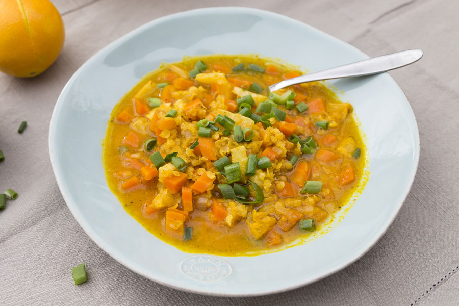 Lentil-carrot soup