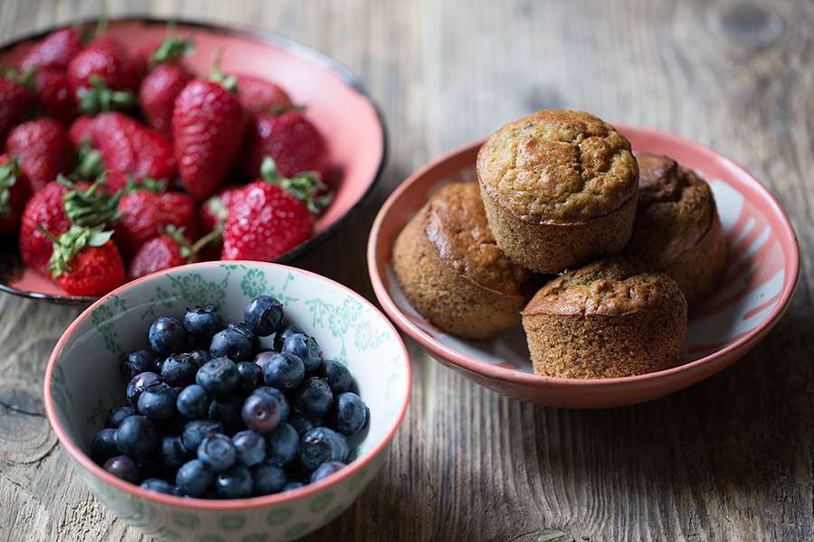 Muffins with oats and coconut oil