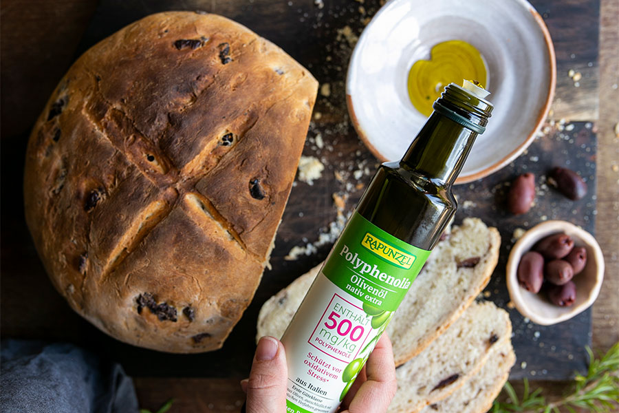 Das Polyphenolia 500 Olivenöl, nativ extra von Rapunzel besitzt antioxidative und entzündungshemmende Eigenschaften und schützt vor oxidativem Stress 