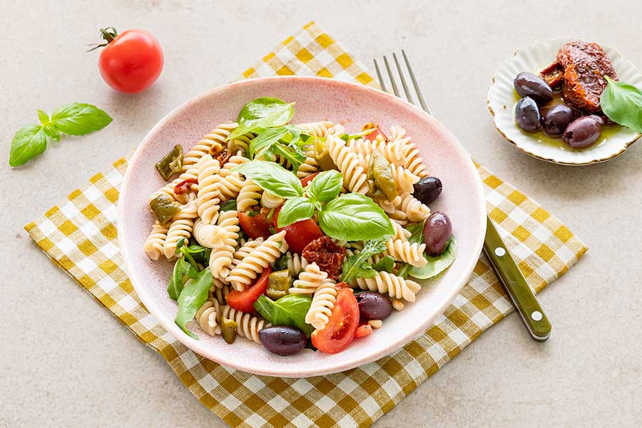 Antipasti Reisnudelsalat mit Zitrone