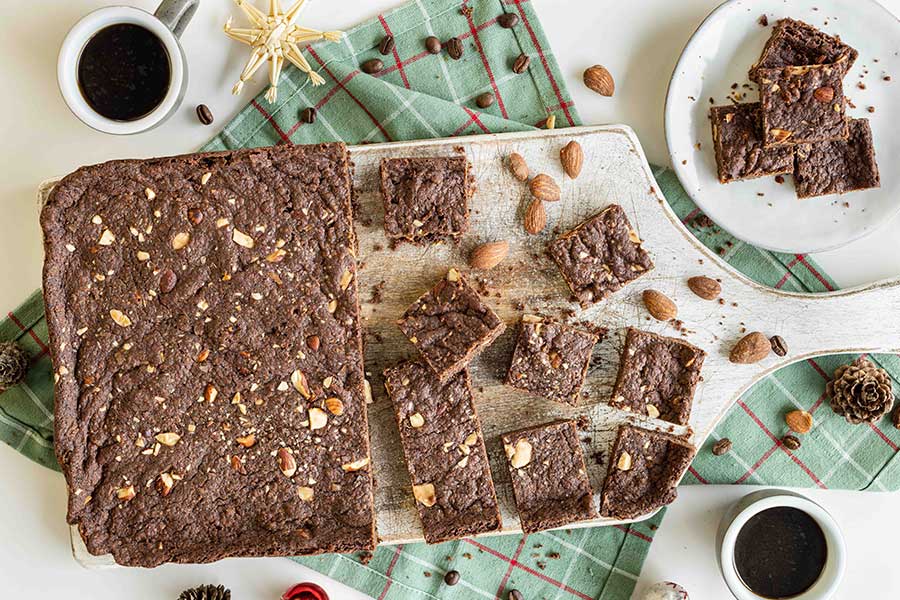 08.12.2023: Schoko Shortbread mit gerösteten Mandeln und Espresso