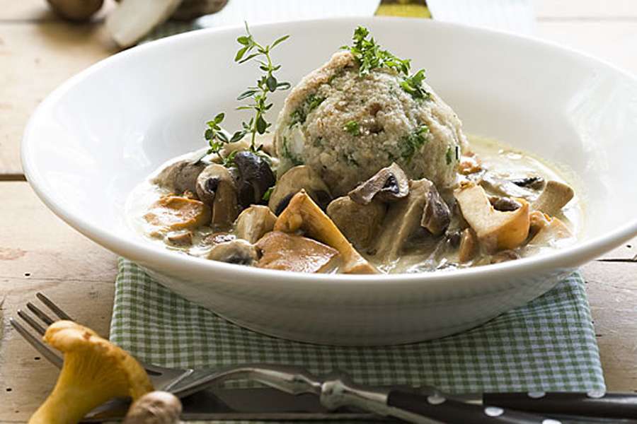 Semmelknödel mit Schwammerl