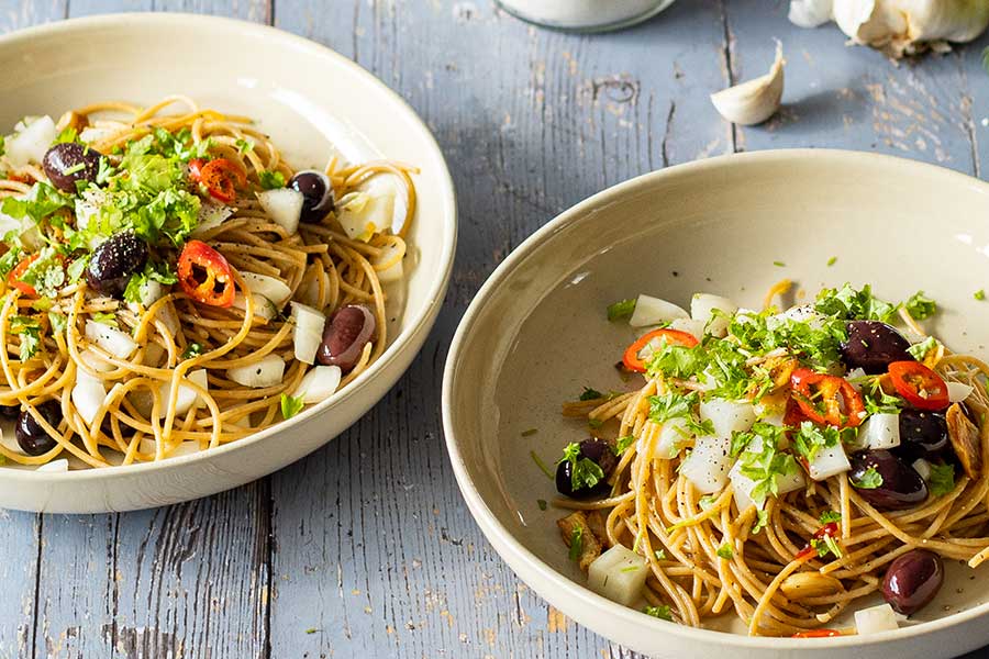 09.04.2025: Spaghetti mit fermentiertem Fenchel und Oliven