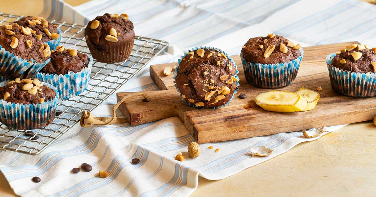 Bio-Rezept von Justina Wilhelm: Bananen-Erdnuss-Muffins - Rapunzel ...