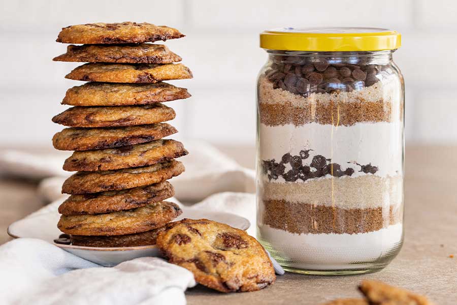 Bio-Rezept von Justina Wilhelm: - Geschenkidee im Chip Chocolate - Rapunzel Naturkost Glas Cookies