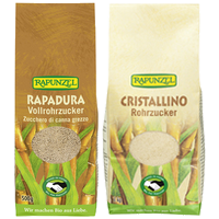 Rapunzel Rapadura und Cristallino Rohrzucker