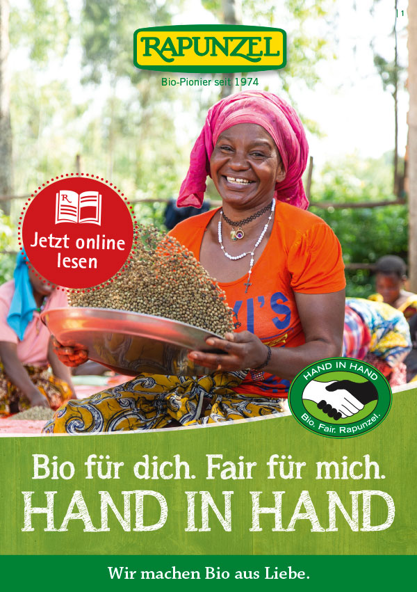 Ökologische Nachhaltigkeit & fairer Handel gehen für Rapunzel immer HAND IN HAND – wie das eigene, gleichnamige Fairhandels-Programm Ökologische Nachhaltigkeit & fairer Handel gehen für Rapunzel immer HAND IN HAND – wie das eigene, gleichnamige Fairhandels-Programm