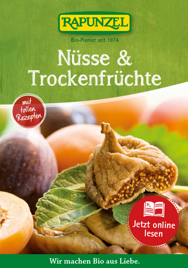 Feine Nüsse & Trockenfrüchte mit einer Fülle an Nährstoffen in kontrolliert biologischer Qualität – von Rapunzel Feine Nüsse & Trockenfrüchte mit einer Fülle an Nährstoffen in kontrolliert biologischer Qualität – von Rapunzel