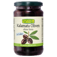 Kalamata olives violet, pitted in brine