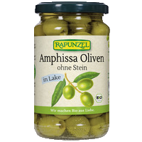 Olives vertes Amphissa, dénoyautées, en saumure