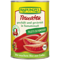 Tomaten geschält und geviertelt in der Dose