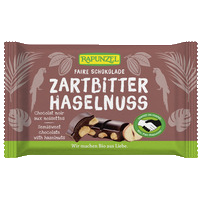 Zartbitter Schokolade 60% Kakao mit Haselnuss HAND IN HAND