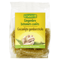 Bâtonnets de gingembre confit