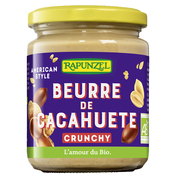 Rapunzel Beurre de Cacahuète Bio - Crunchy - Boutique en ligne Piccantino  Suisse